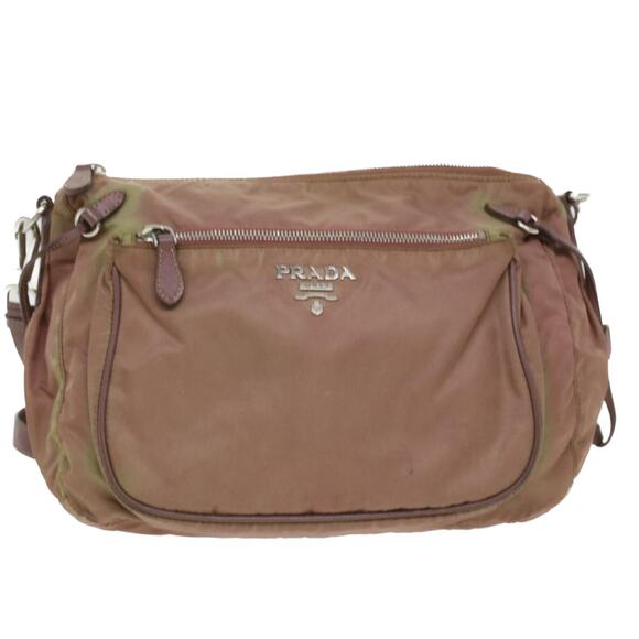 PRADA Shoulder Bag Nylon Wine Red - Picture 2 of 9